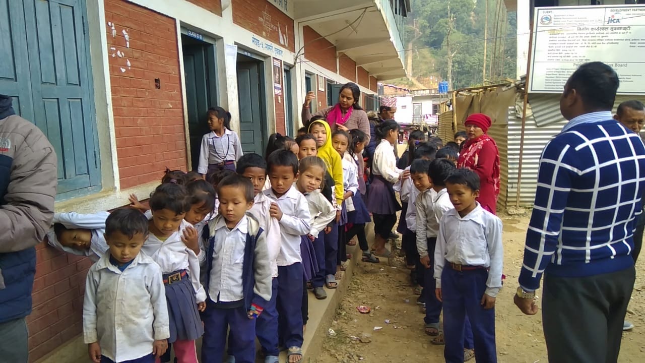 Students of Shree Gram Sewa Vidyapith Ma Vi School